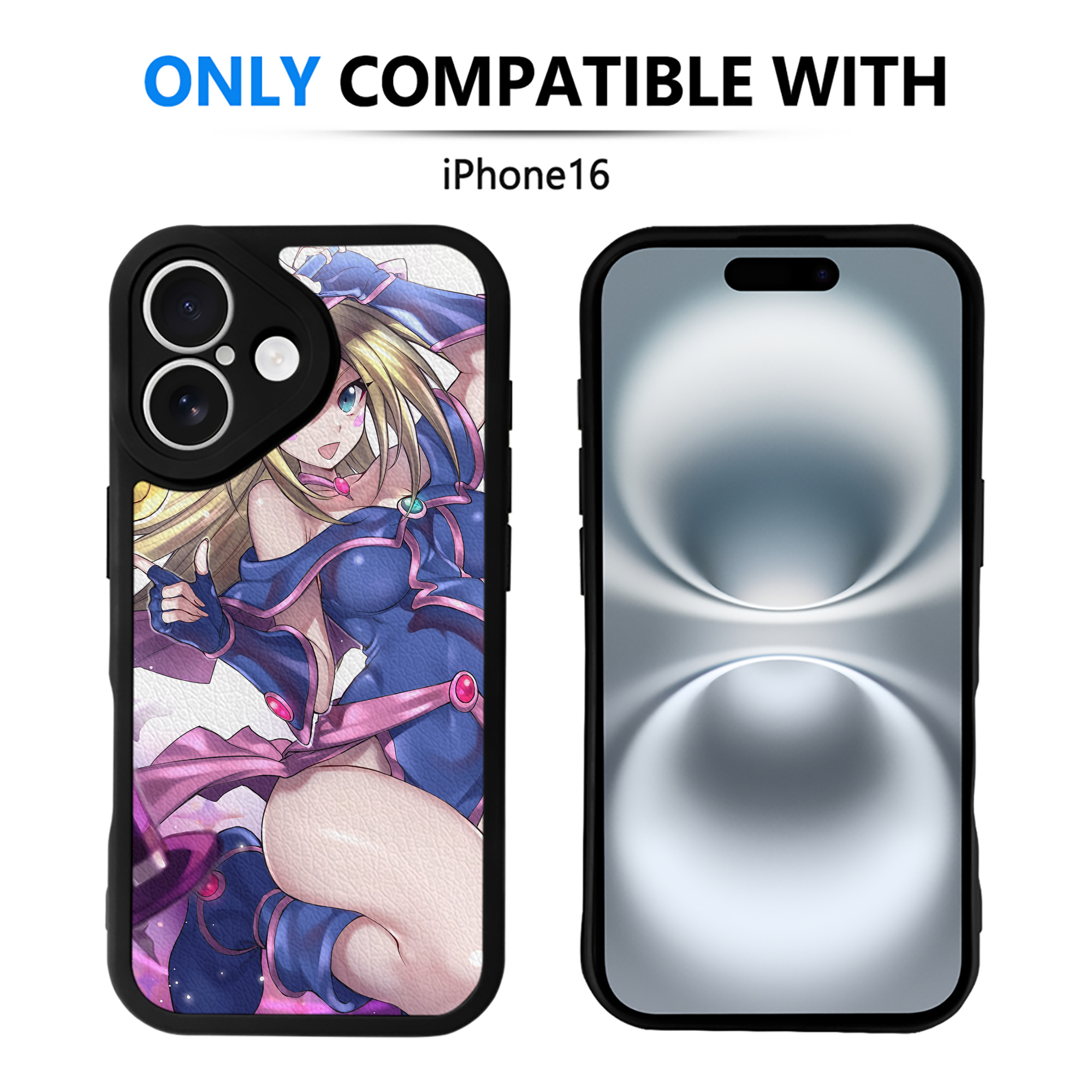 （画像用） 遊☆戯☆王 Yu-Gi-Oh! 【iPhone 16シリーズ対応】シリコンスマホケース（レザー調） 材質：シリコン
